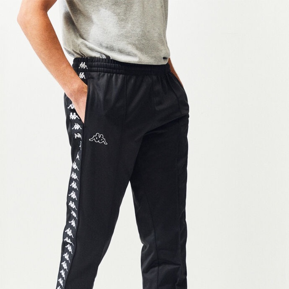 Kappa Track Pants In Black/White